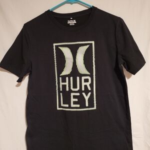 Hurley Black Tee with White Logo